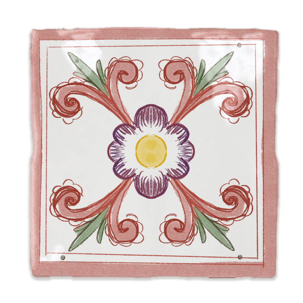 Azulejo Perú Ayacucho polícromo