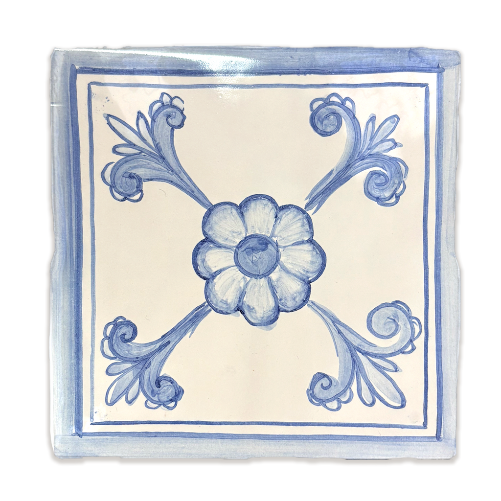 Azulejo Perú Ayacucho monócromo