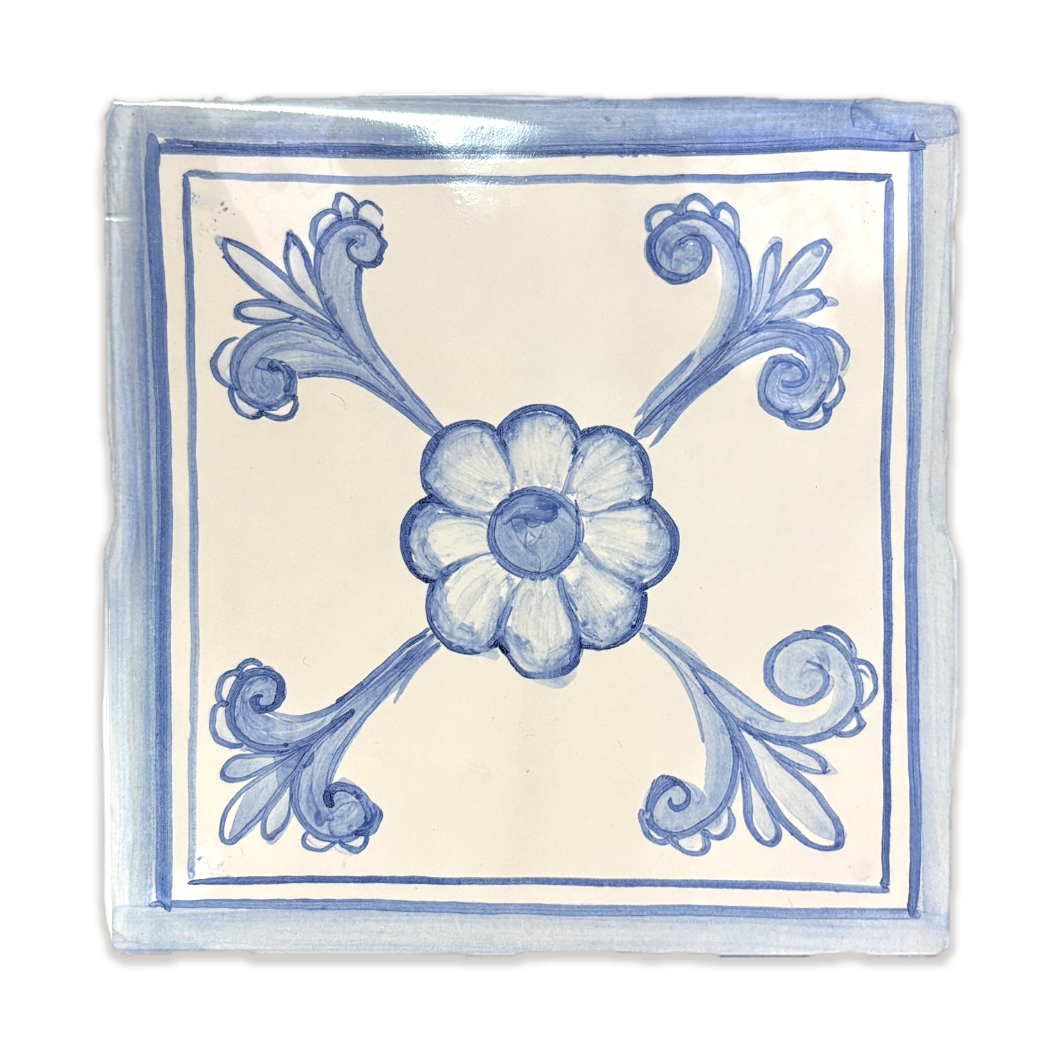 Azulejo Perú Ayacucho monócromo