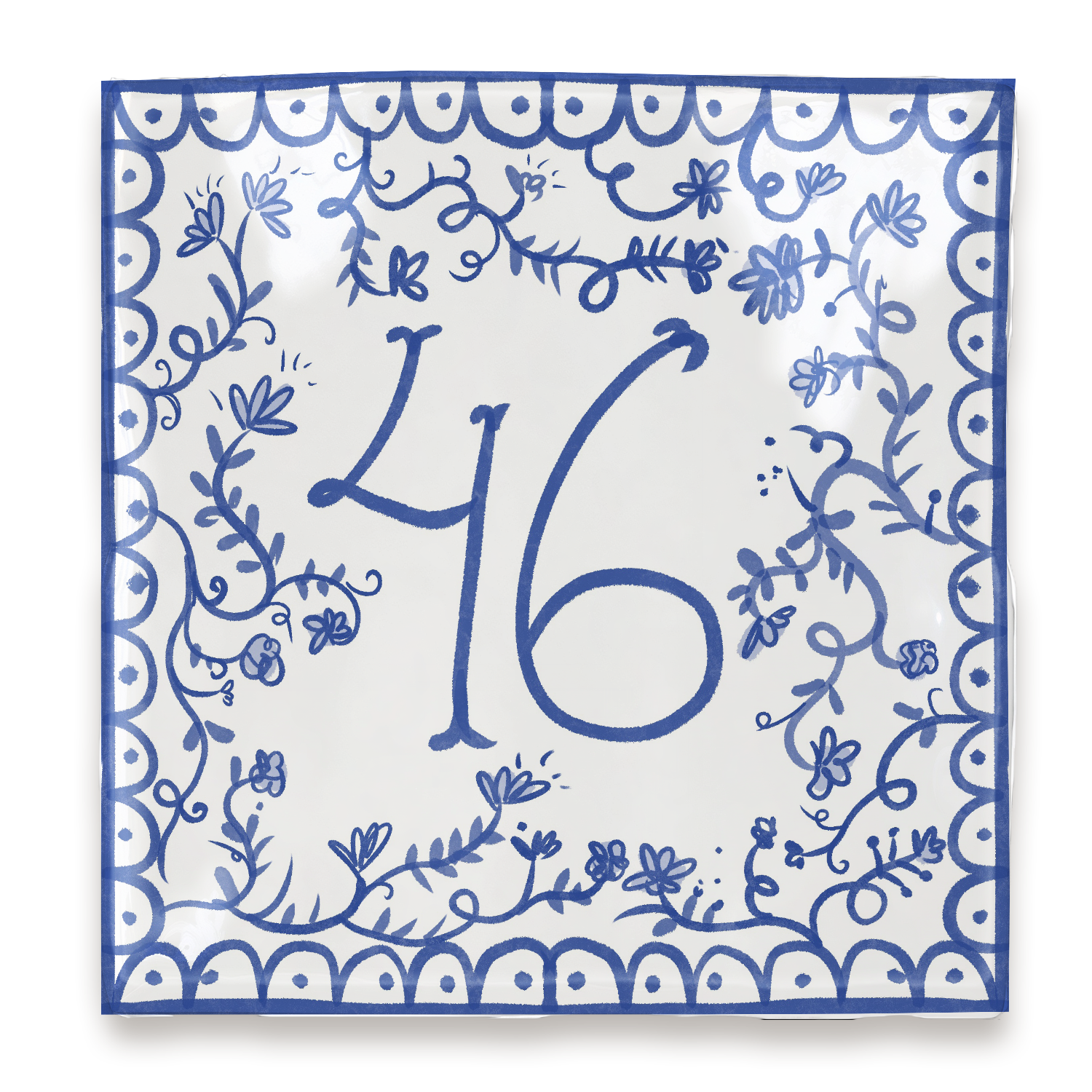 Azulejo Irene - Placa con número