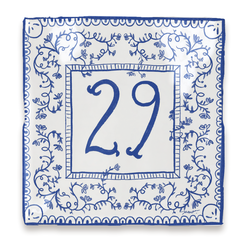 Azulejo Clara - Placa con número