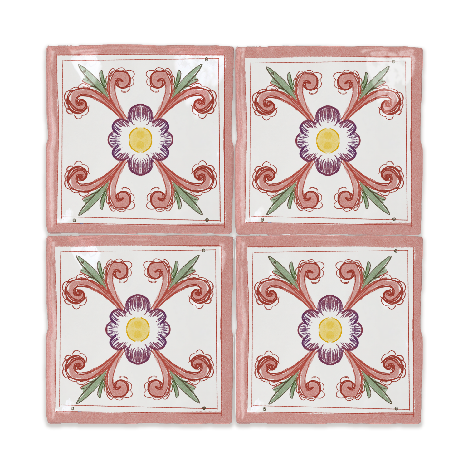Azulejo Perú Ayacucho polícromo