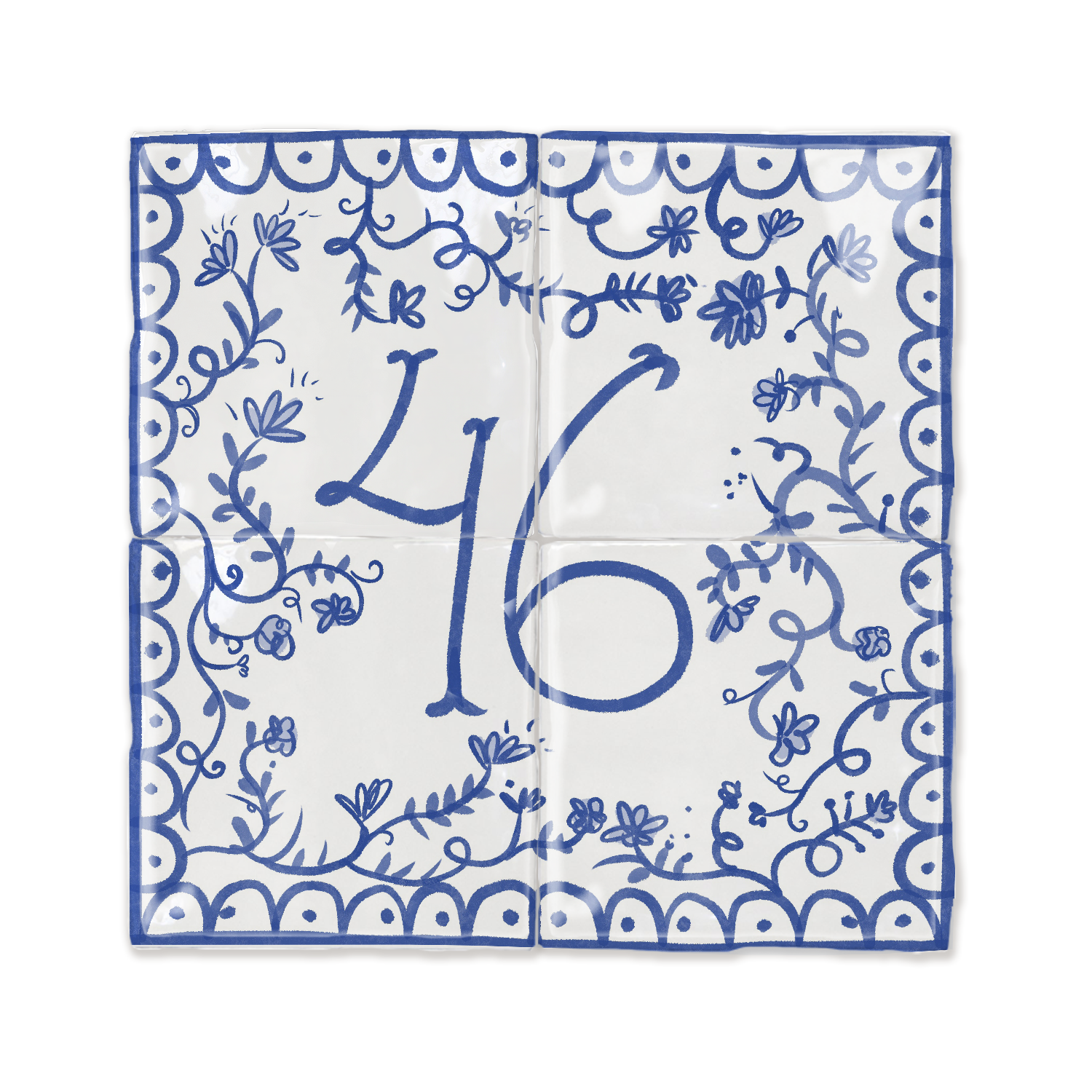 Azulejo Irene - Placa con número
