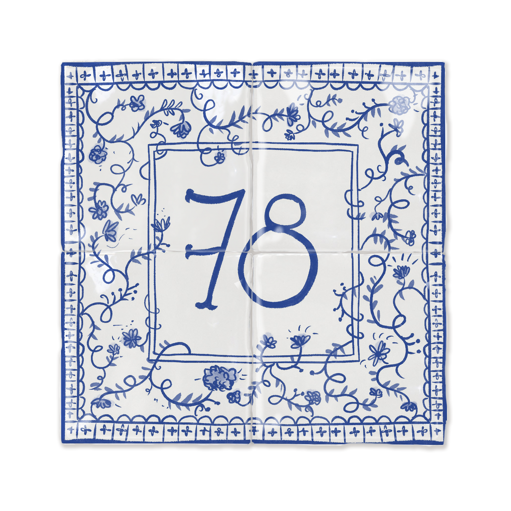 Azulejo Gloria - Placa con número