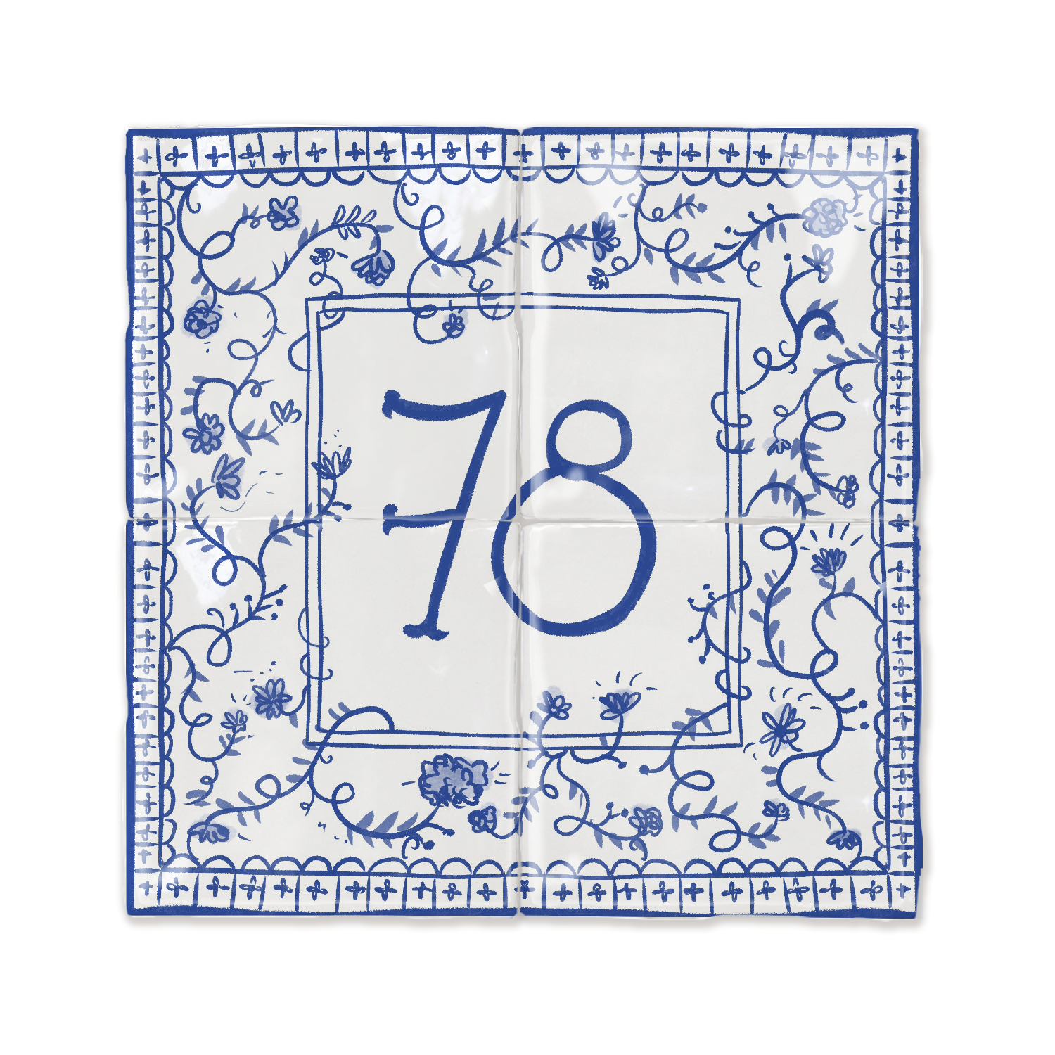 Azulejo Gloria - Placa con número