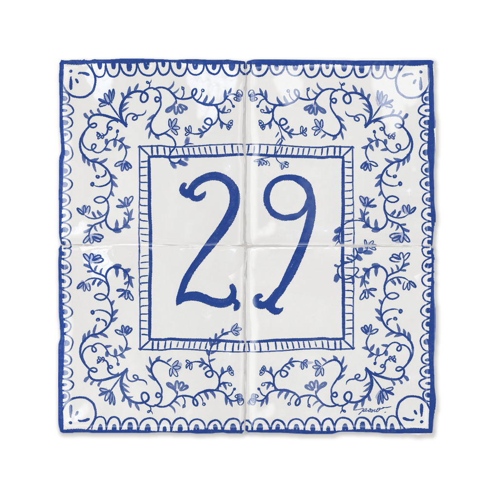 Azulejo Clara - Placa con número