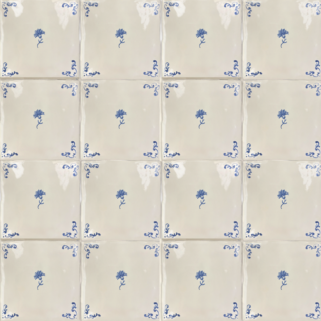 Azulejo Delft Esquina Revuelta - con objetos personalizados