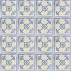 Azulejo Perú Ayacucho monócromo