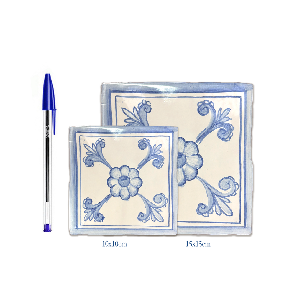 Azulejo Perú Ayacucho monócromo