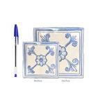 Azulejo Perú Ayacucho monócromo