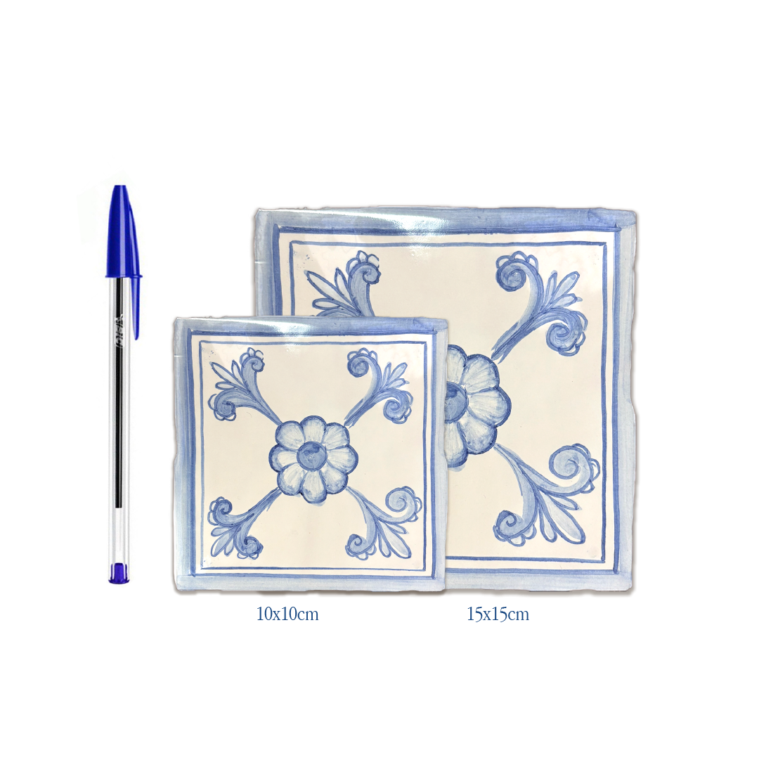 Azulejo Perú Ayacucho monócromo