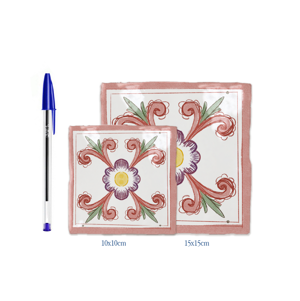 Azulejo Perú Ayacucho polícromo