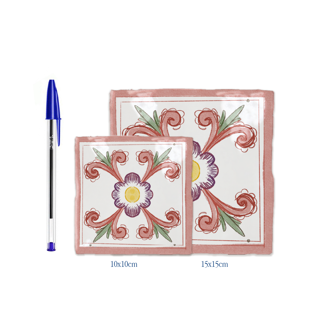 Azulejo Perú Ayacucho polícromo