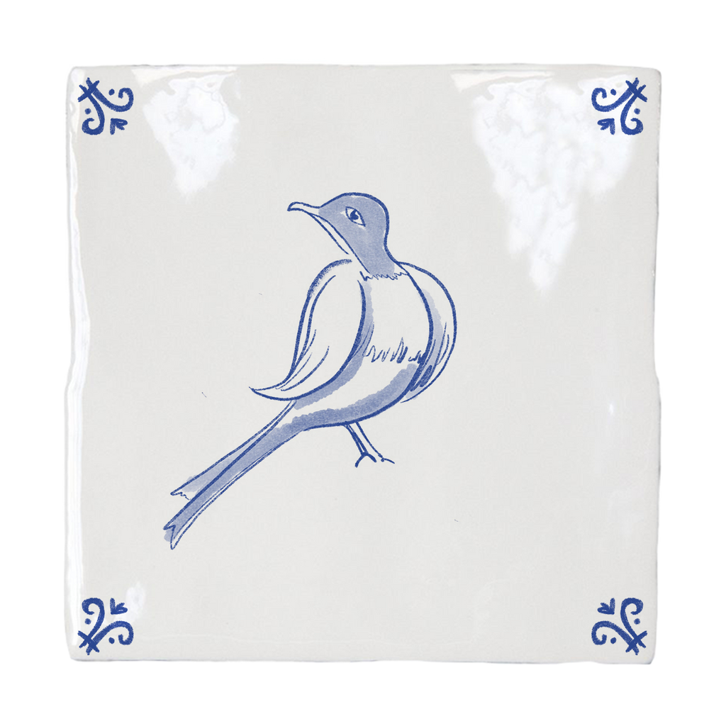Azulejo Delft Esquina Nido - con objetos personalizados