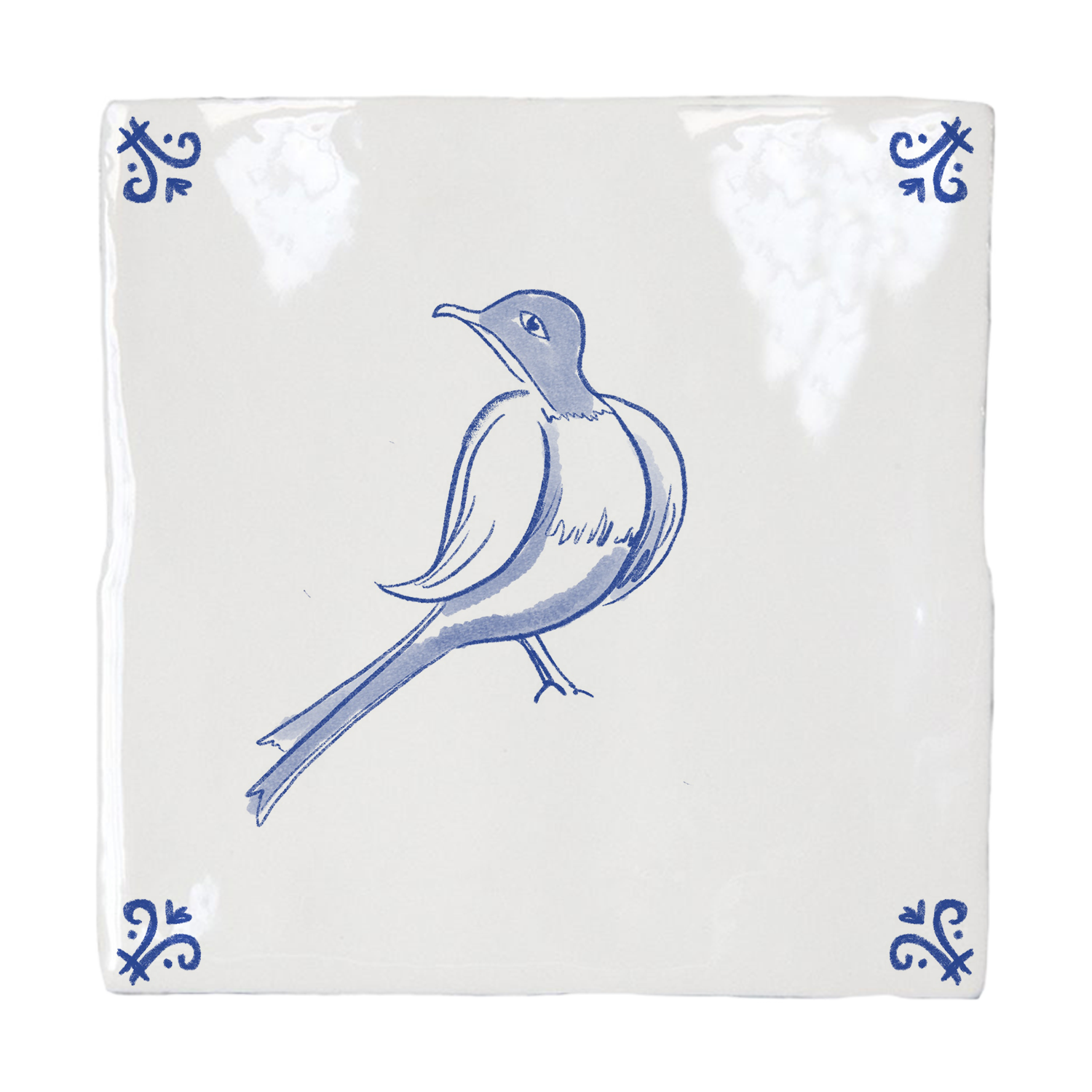 Azulejo Delft Esquina Nido - con objetos personalizados