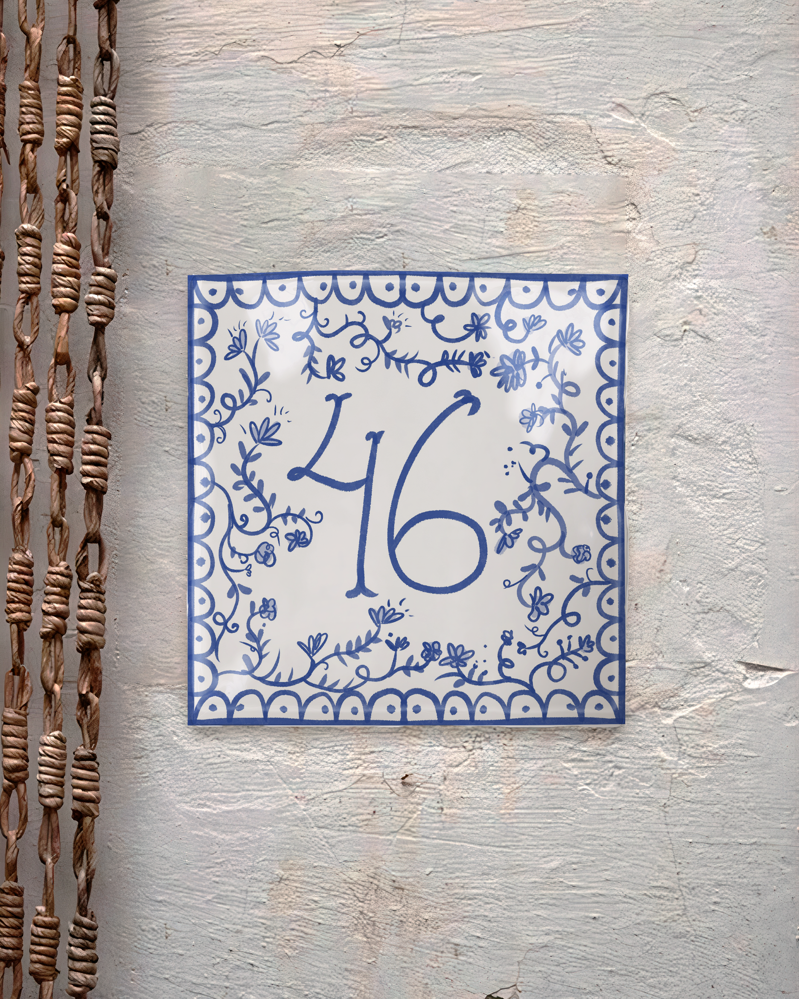 Azulejo Irene - Placa con número
