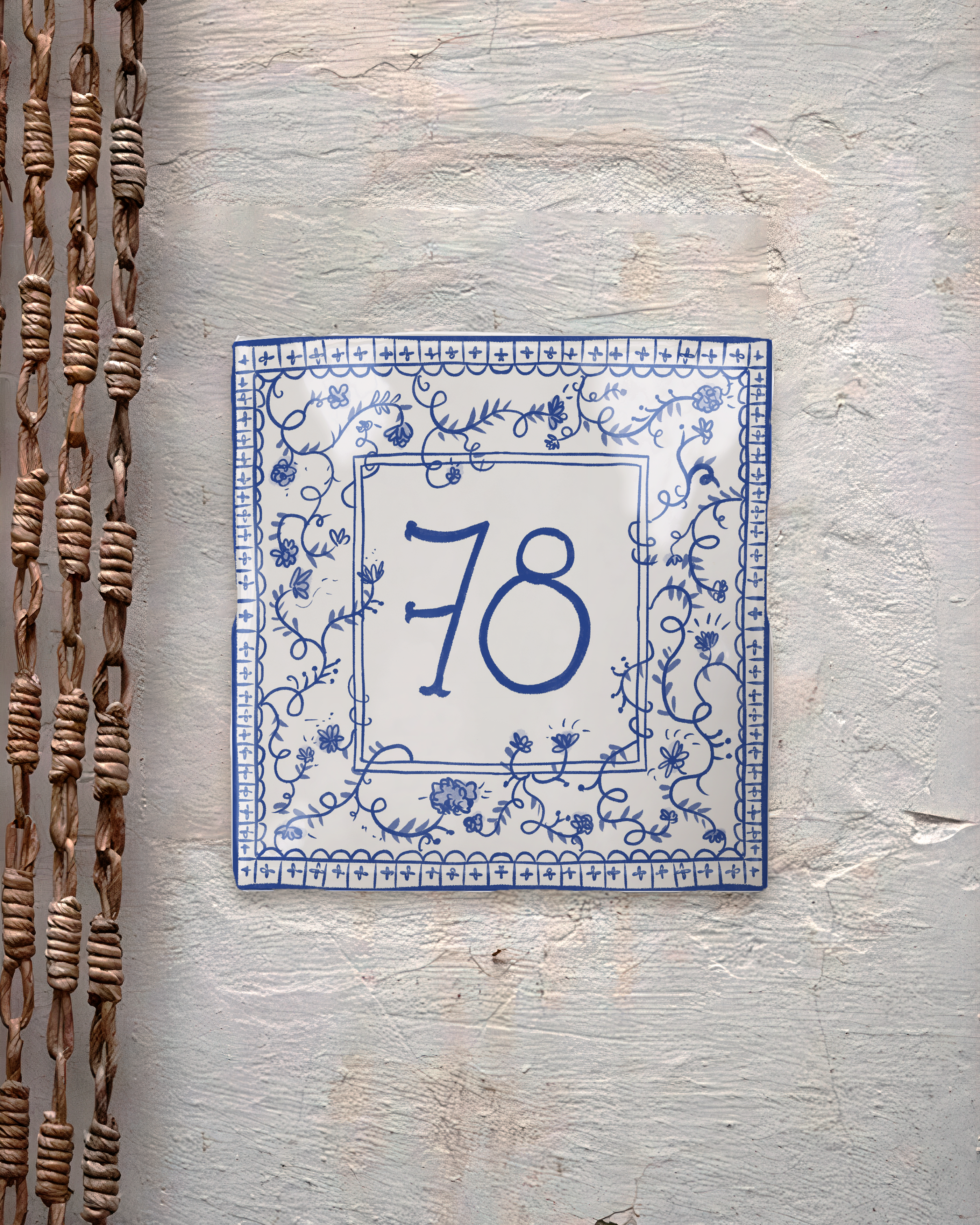 Azulejo Gloria - Placa con número