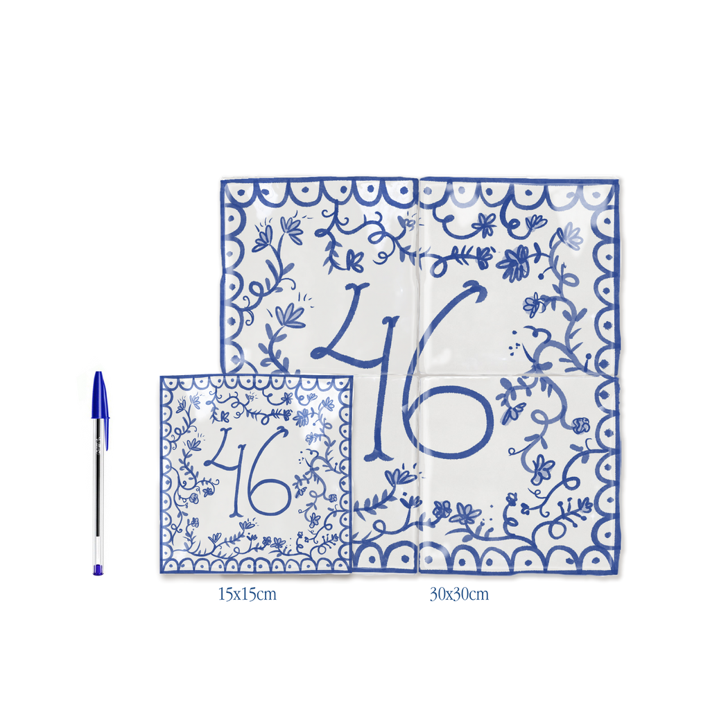 Azulejo Irene - Placa con número