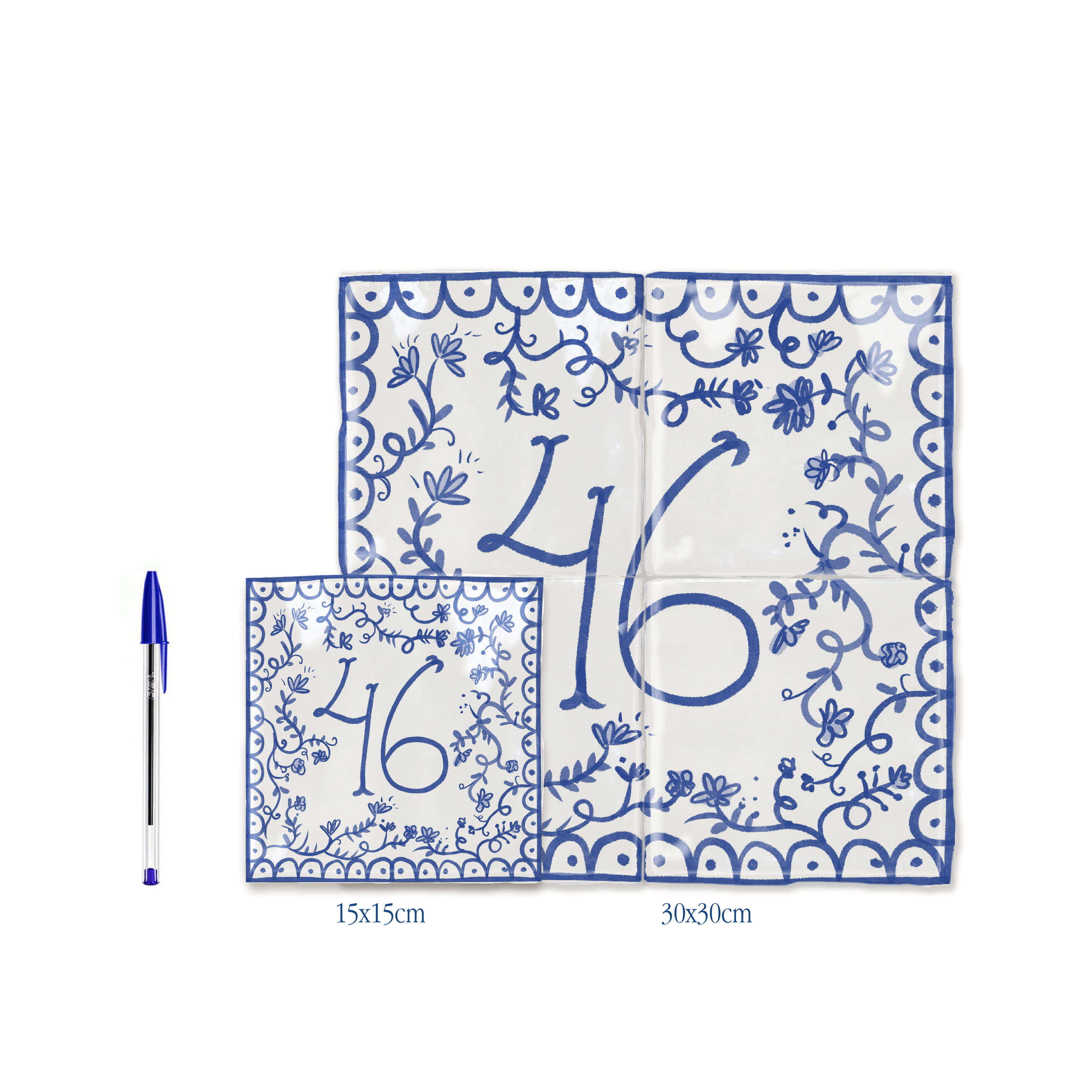 Azulejo Irene - Placa con número