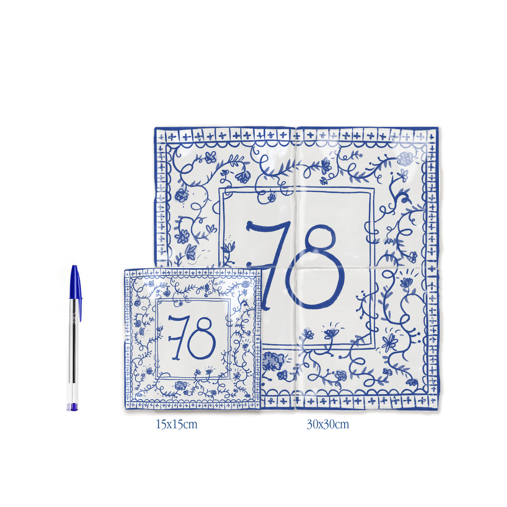 Azulejo Gloria - Placa con número