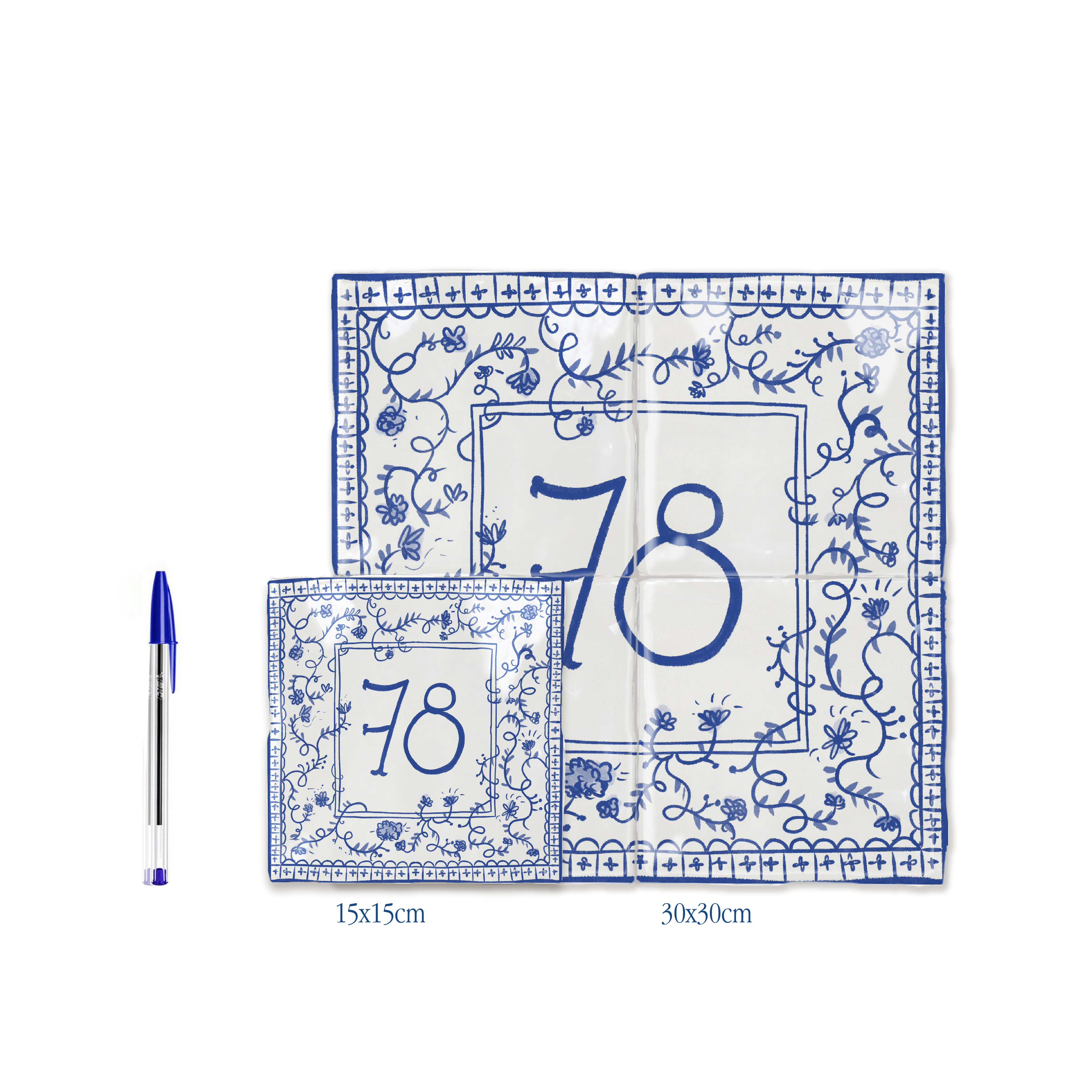 Azulejo Gloria - Placa con número